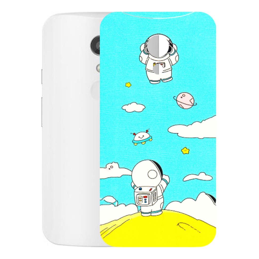 Motorola Phone Skins (All Models) - Blue Skies Astro Float - 3D Embossed Finish (L-230) Motorola Moto G2
