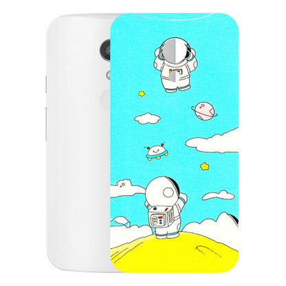 Motorola Phone Skins (All Models) - Blue Skies Astro Float - 3D Embossed Finish (L-230) Motorola Moto G2