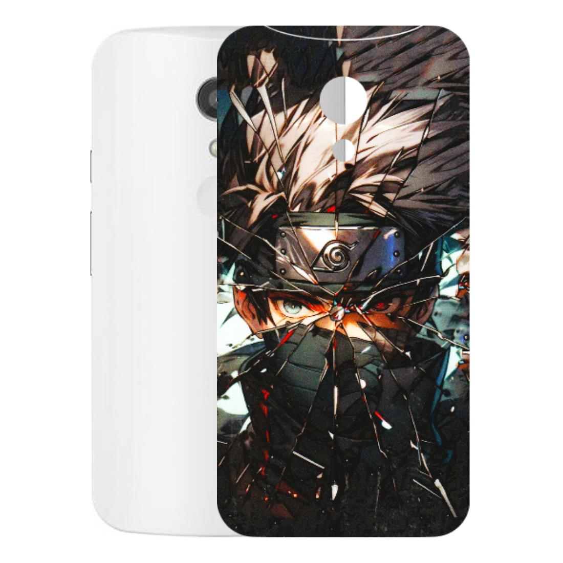 Motorola Phone Skins (All Models) - Kakashi Shattered Glass Effect - 3D Embossed Finish (L-237) Motorola Moto G2