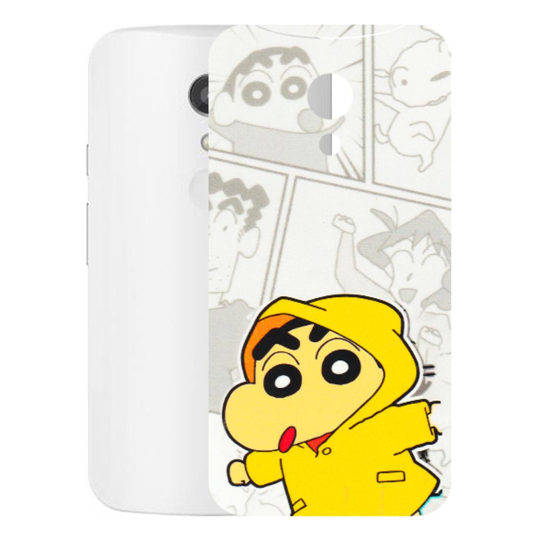 Motorola Phone Skins (All Models) - Yellow Shinchan Comic - 3D Embossed Finish (L-246) Motorola Moto G2