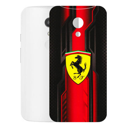 Motorola Phone Skins (All Models) - Black Ferrari Logo - 3D Embossed Finish (L-253) Motorola Moto G2