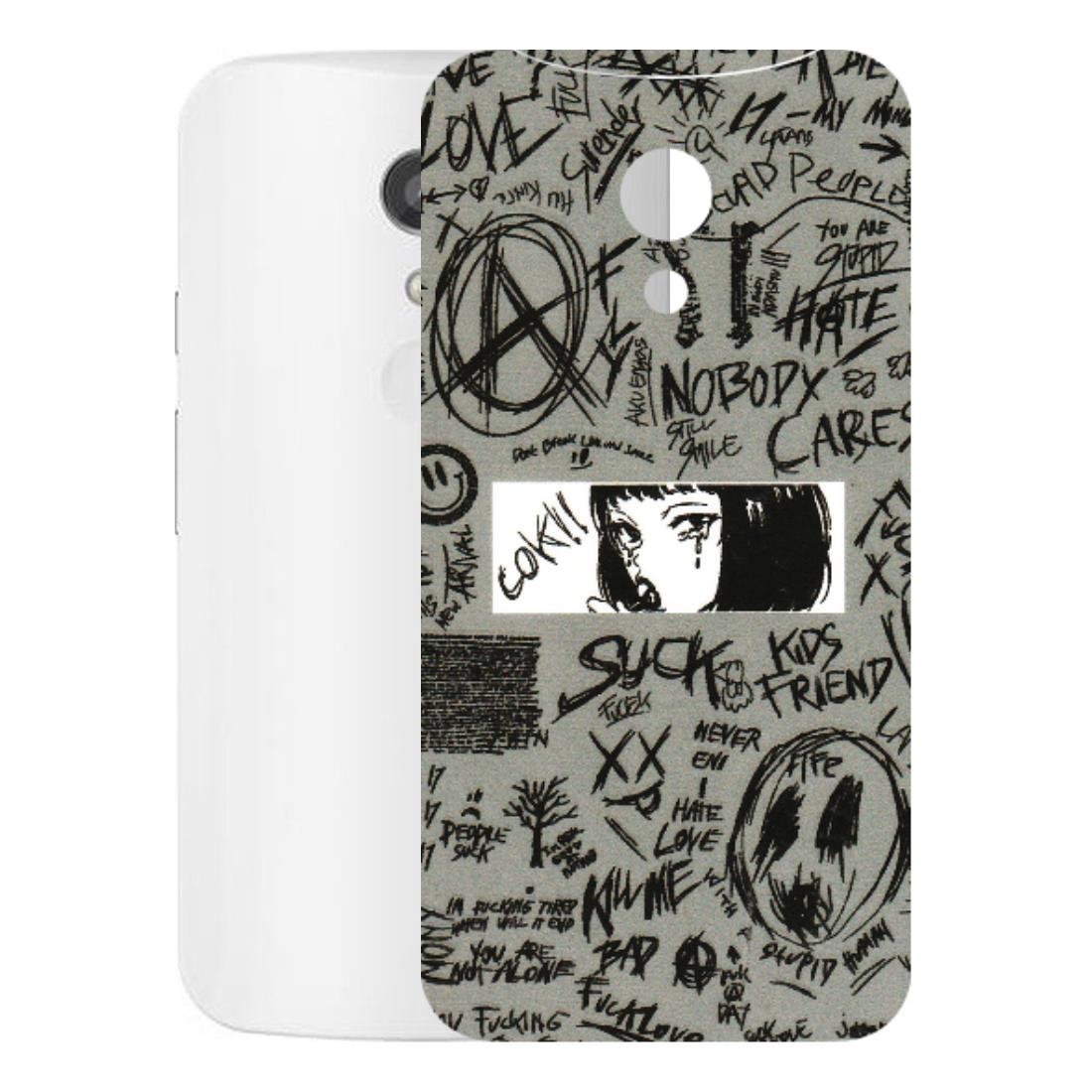 Motorola Phone Skins (All Models) - Never Have Love Anime - 3D Embossed Finish (L-260) Motorola Moto G2