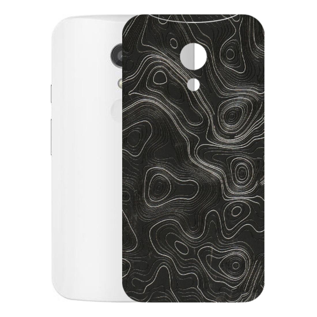 Motorola Phone Skins (All Models) - Abstract White Line Map - 3D Embossed Finish (L-269) Motorola Moto G2