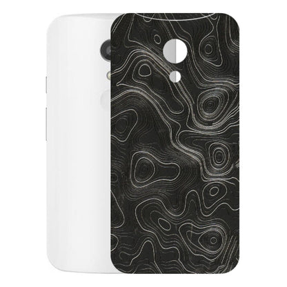Motorola Phone Skins (All Models) - Abstract White Line Map - 3D Embossed Finish (L-269) Motorola Moto G2