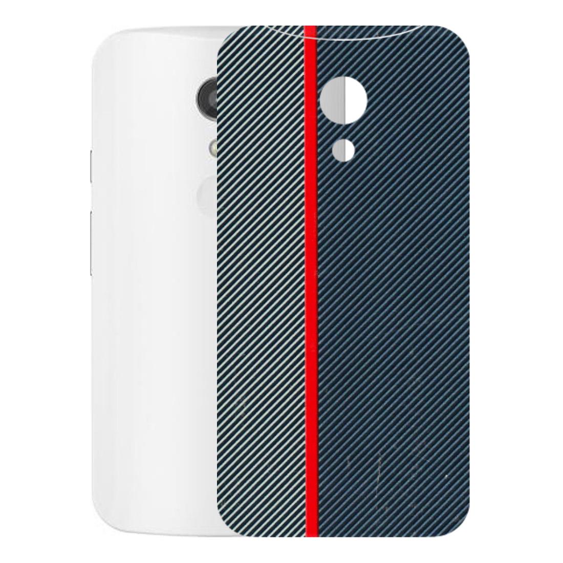 Motorola Phone Skins (All Models) - Blue Sober Lines - 3D Embossed Finish (L-305) Motorola Moto G2