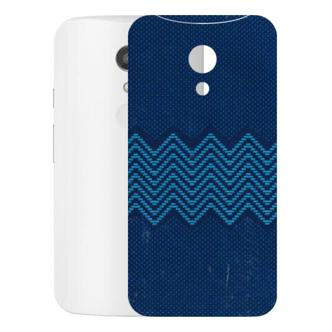 Motorola Phone Skins (All Models) - Blue Sober Waves - 3D Embossed Finish (L-306) Motorola Moto G2