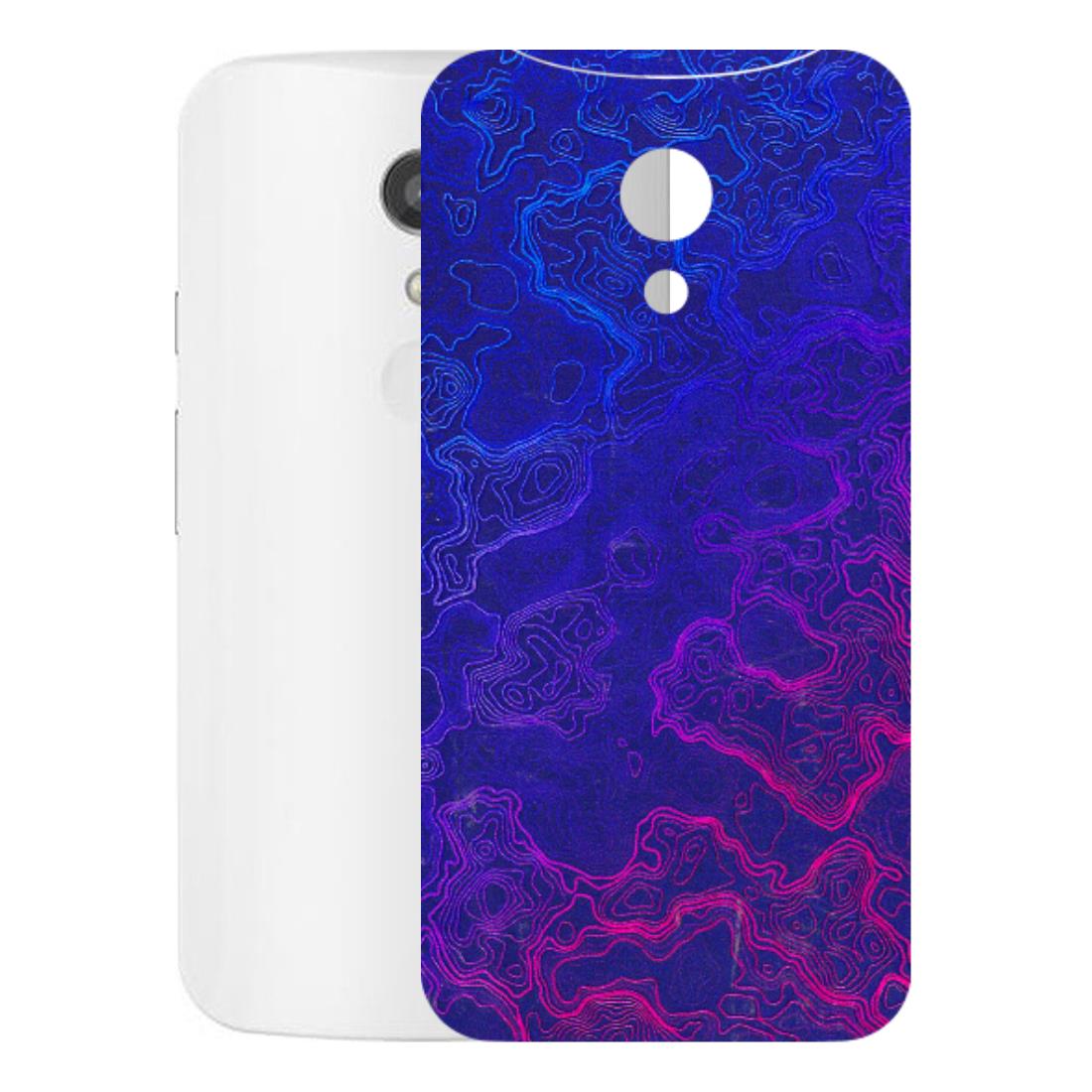 Motorola Phone Skins (All Models) - Purple Ripples Swirl - 3D Embossed Finish (L-314) Motorola Moto G2