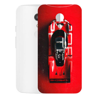 Motorola Phone Skins (All Models) - Red Porsche Car Logo - 3D Embossed Finish (L-315) Motorola Moto G2