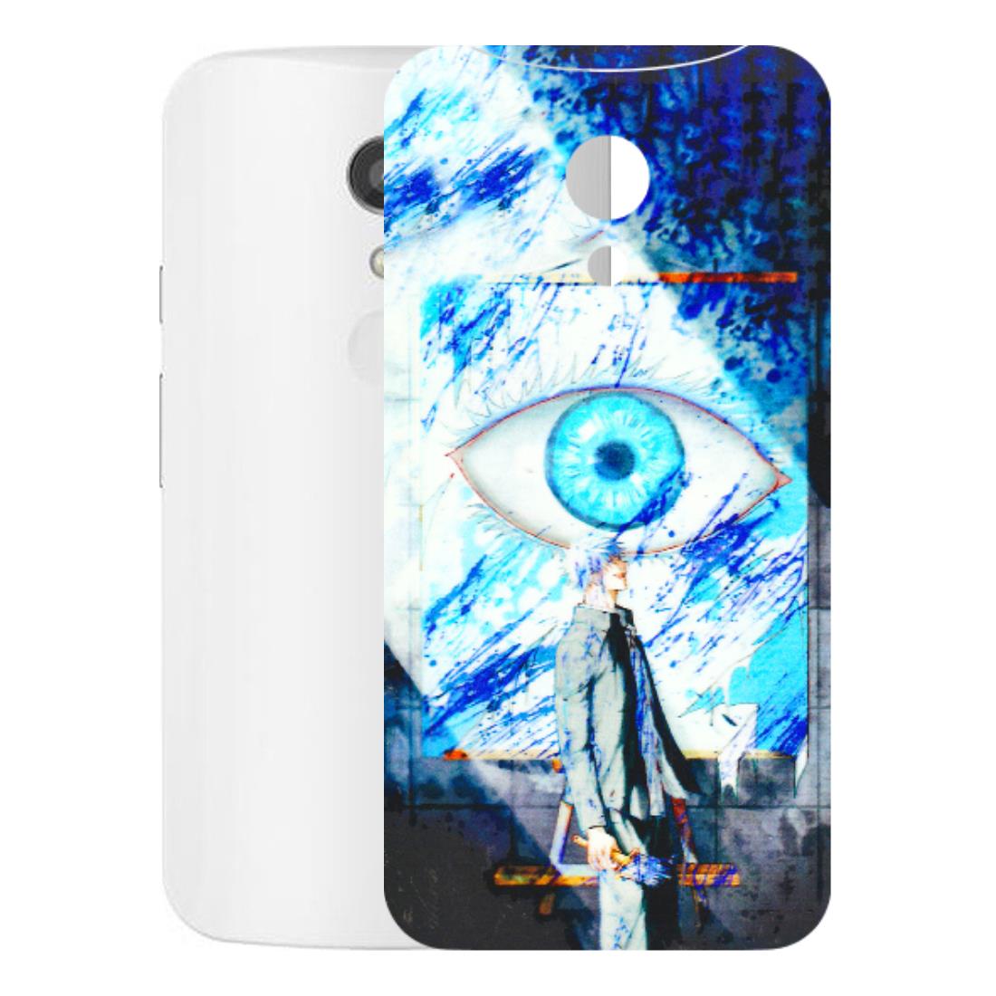 Motorola Phone Skins (All Models) - Anime Sea Blue Eye - 3D Embossed Finish (L-318) Motorola Moto G2