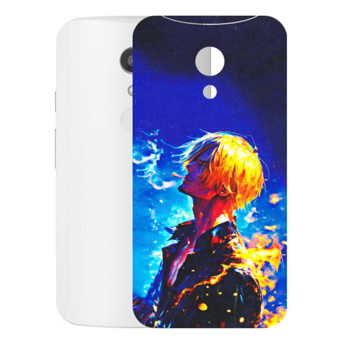 Motorola Phone Skins (All Models) - Sanji Vinsmoke One Piece - 3D Embossed Finish (L-319) Motorola Moto G2