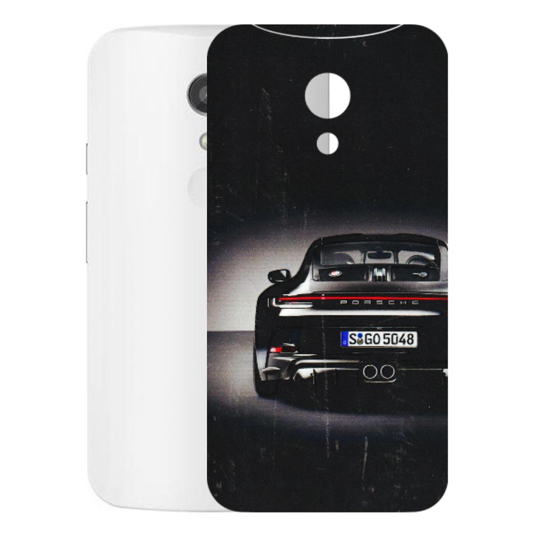 Motorola Phone Skins (All Models) - New Black Porsche GT3 - 3D Embossed Finish (L-327) Motorola Moto G2