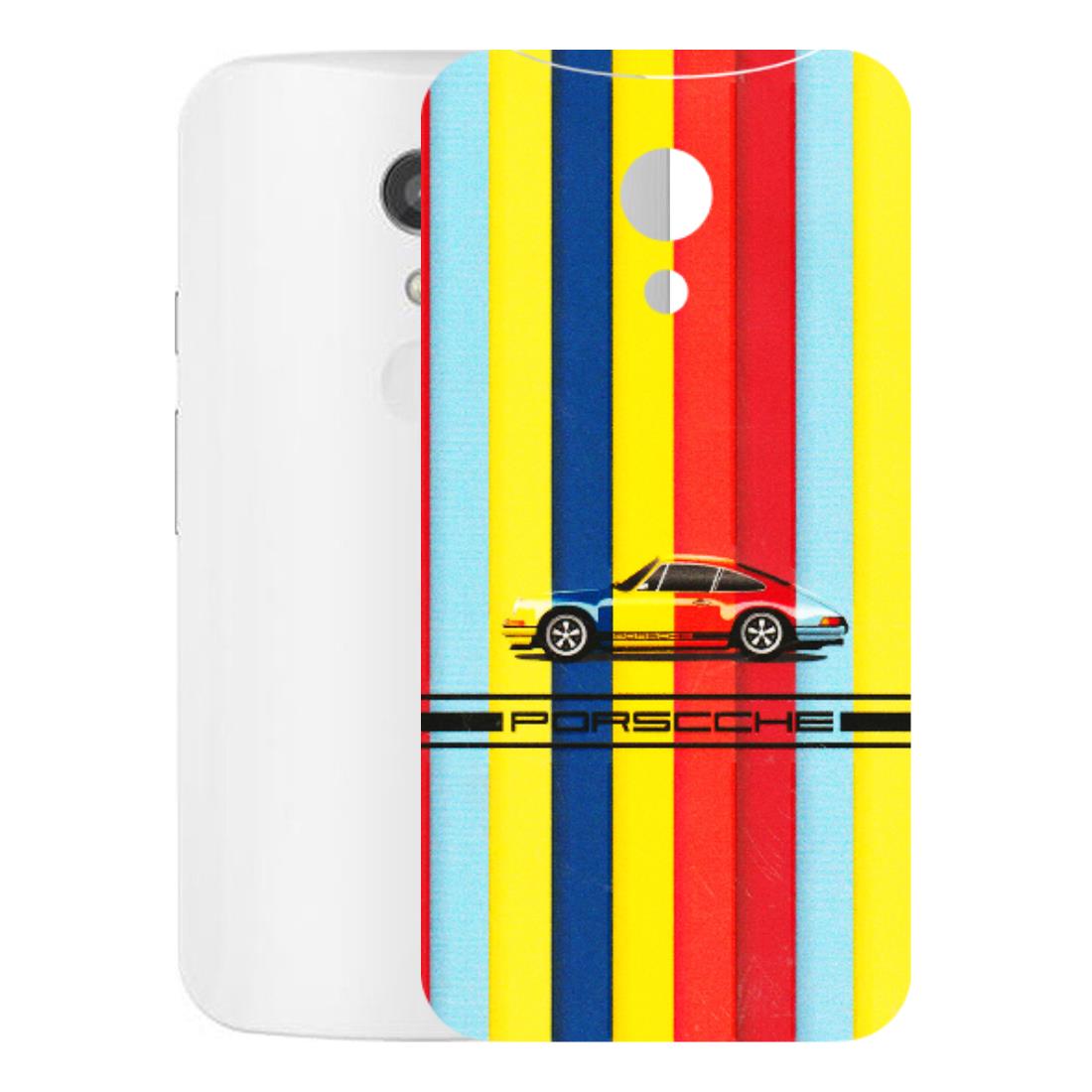Motorola Phone Skins (All Models) - Multicolour Porche - 3D Embossed Finish (L-39) Motorola Moto G2