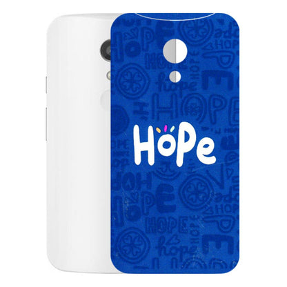 Motorola Phone Skins (All Models) - Hope Doodles Blue - 3D Embossed Finish (L-43) Motorola Moto G2