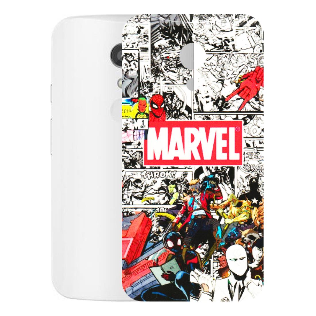 Motorola Phone Skins (All Models) - Marvel Colorful Comic - 3D Embossed Finish (L-64) Motorola Moto G2
