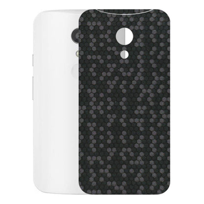 Motorola Phone Skins (All Models) - Black Grey Honeycomb Sober - 3D Embossed Finish (L-85) Motorola Moto G2