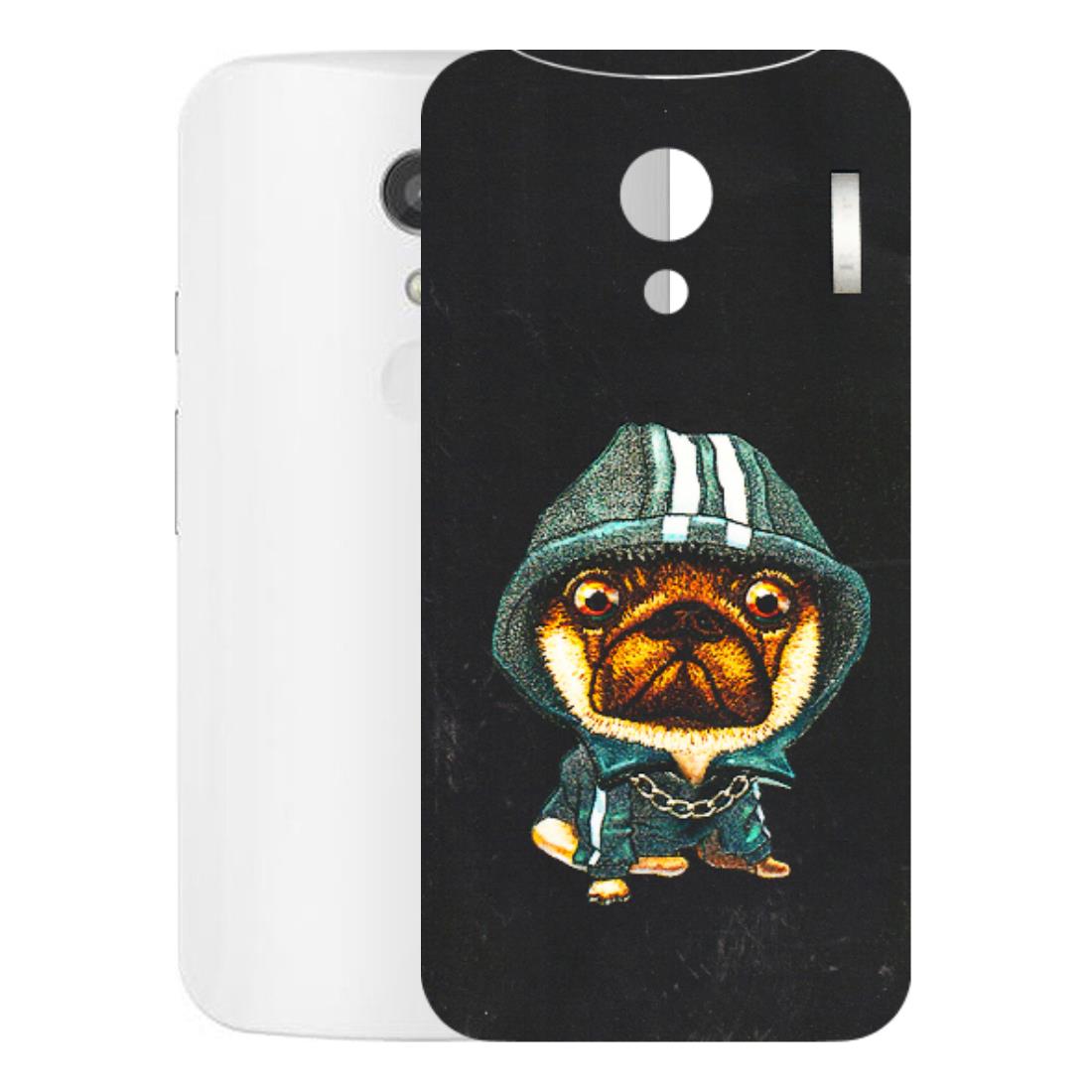 Motorola Phone Skins (All Models) - Puppy N Hoodie - 3D Embossed Finish (L-90) Motorola Moto G2