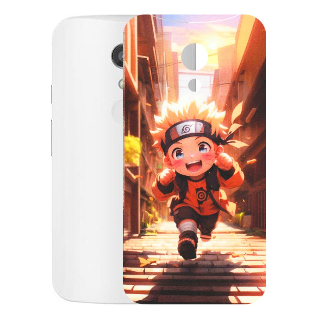Motorola Phone Skins (All Models) - Naruto Cute Toon Running - Matte Finish (M-04) Motorola Moto G2