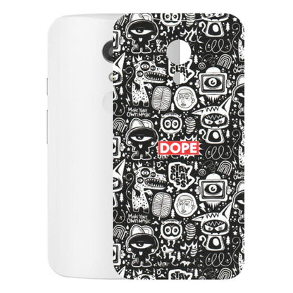 Motorola Phone Skins (All Models) - Dope Stay Classy Black Doodles - Matte Finish (M-126) Motorola Moto G2