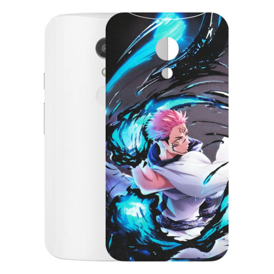 Motorola Phone Skins (All Models) - New Jujutsu Kaisen Grey Blue Anime - Matte Finish (M-127) Motorola Moto G2