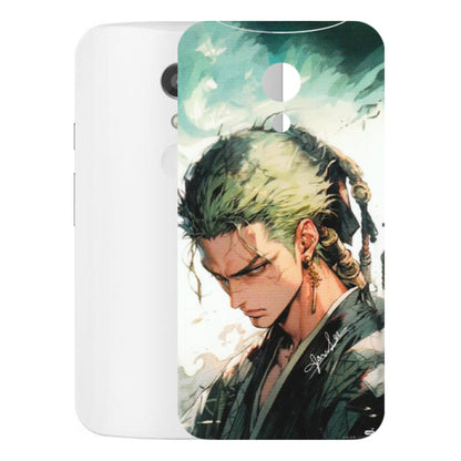Motorola Phone Skins (All Models) - New Roronoa Zoro One Picece Anime - Matte Finish (M-140) Motorola Moto G2