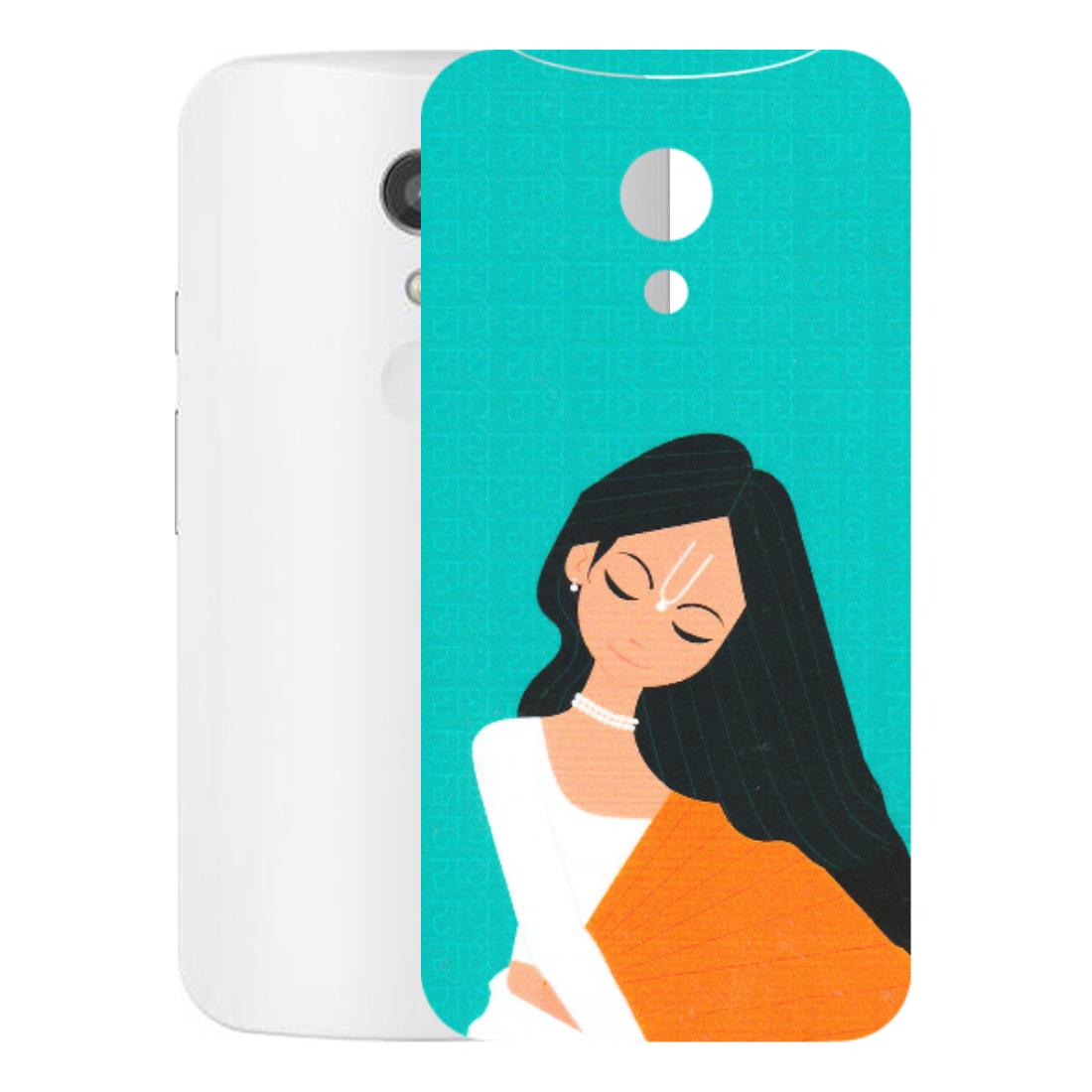 Motorola Phone Skins (All Models) - Radhe Radhe With Hindu Symbol - Matte Finish (M-164) Motorola Moto G2