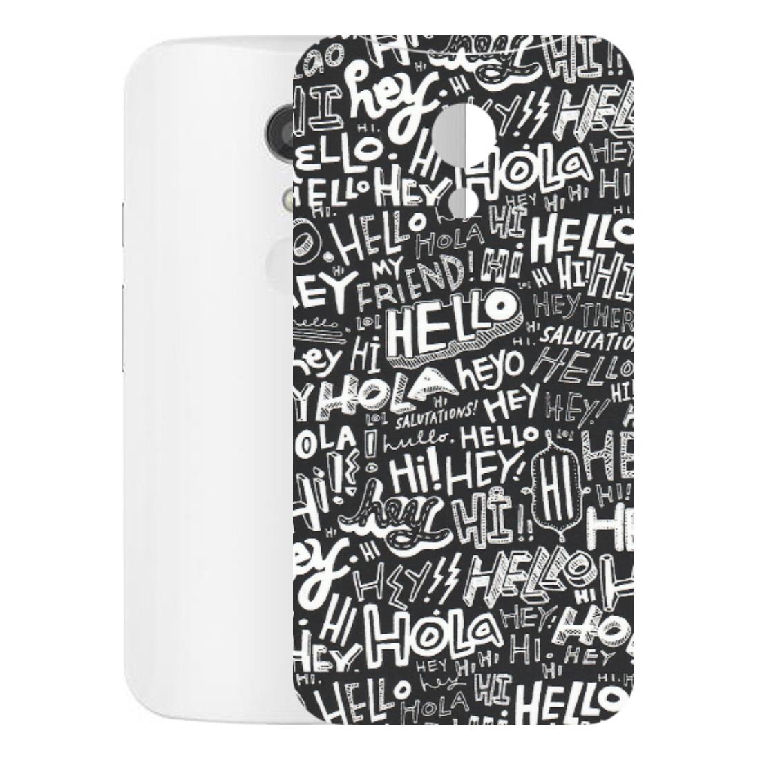 Motorola Phone Skins (All Models) - Hi Hello Doodles - Matte Finish (M-25) Motorola Moto G2