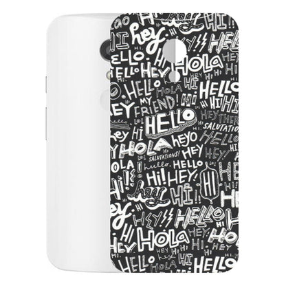 Motorola Phone Skins (All Models) - Hi Hello Doodles - Matte Finish (M-25) Motorola Moto G2