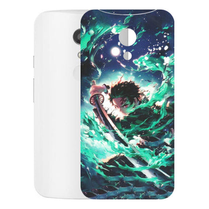 Motorola Phone Skins (All Models) - Sword Fighter Anime - Matte Finish (M-29) Motorola Moto G2