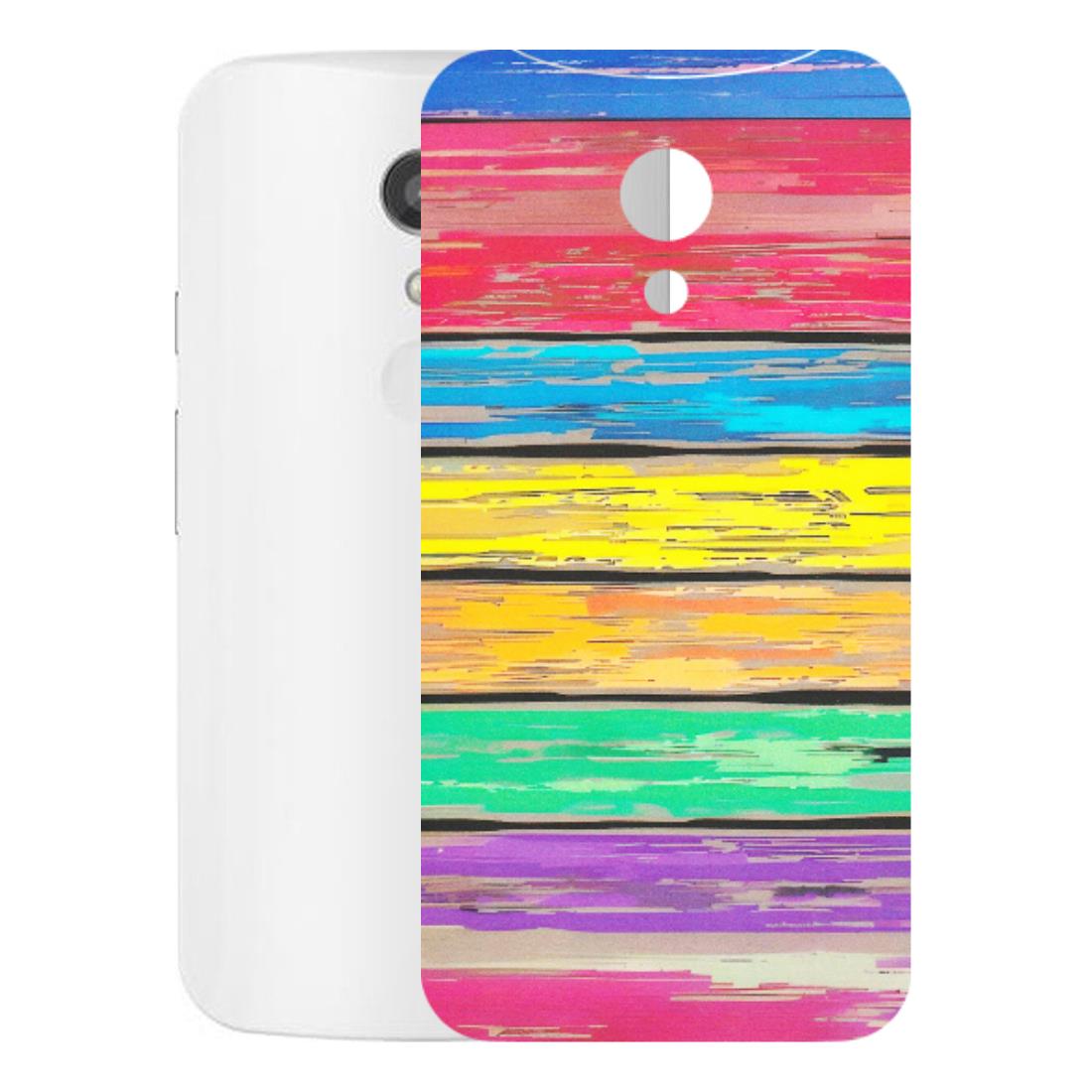 Motorola Phone Skins (All Models) - Multi Colour Wooden Wall - Matte Finish (M-96) Motorola Moto G2
