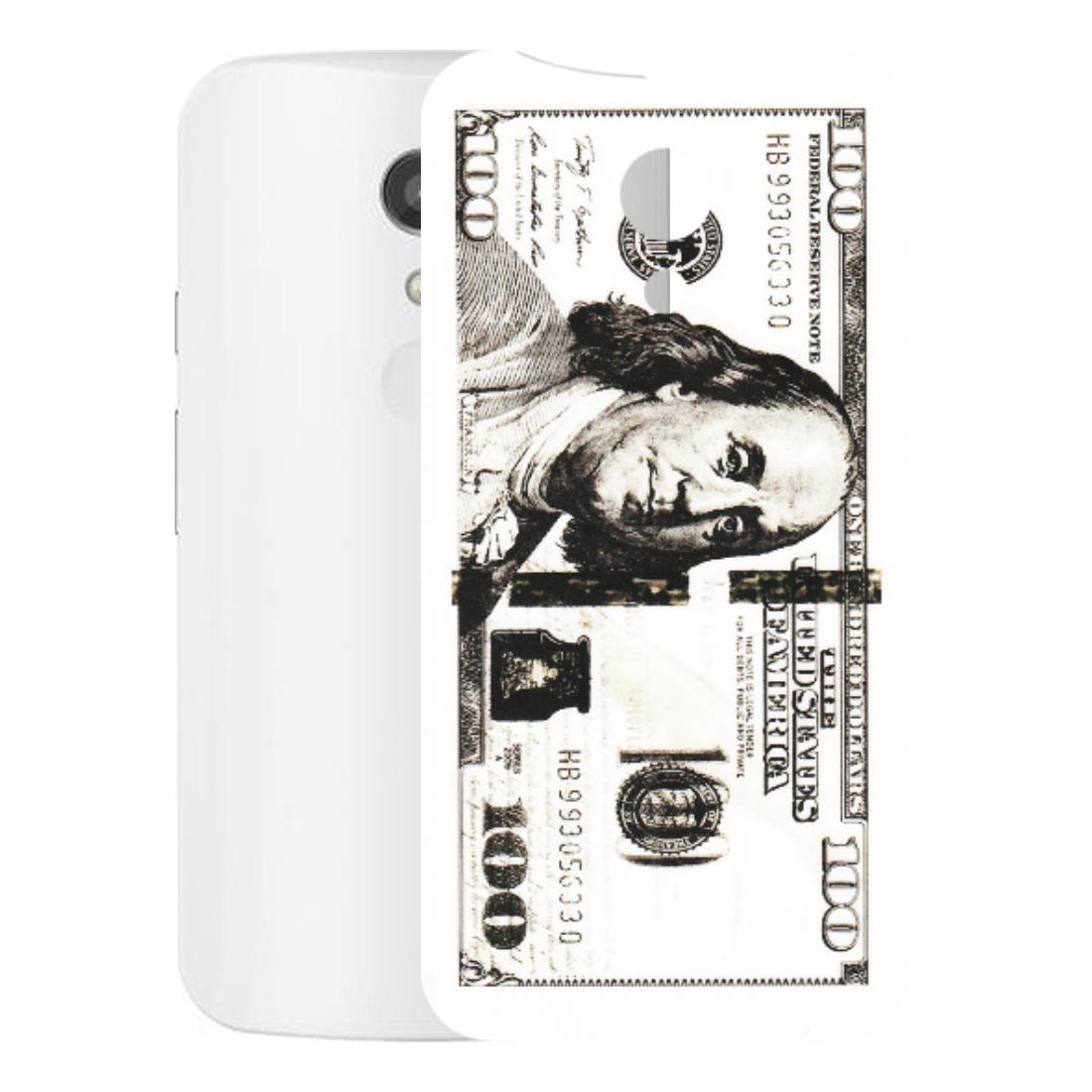 Motorola Phone Skins (All Models) - 100 Dollar Currency - Transparent Finish (T-01) Motorola Moto G2