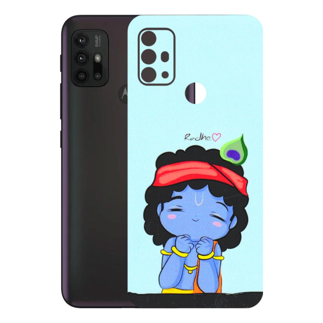 Motorola Phone Skins (All Models) - Radhe Radhe Cute Toon - 3D Embossed Finish (L-05) Motorola Moto G30