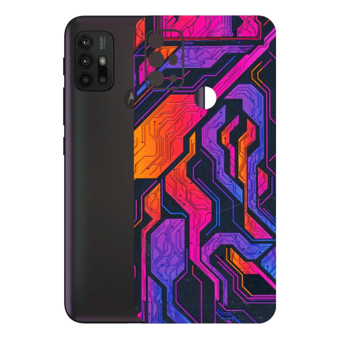 Motorola Phone Skins (All Models) - Tech Circuits Futuristic - 3D Embossed Finish (L-07) Motorola Moto G30