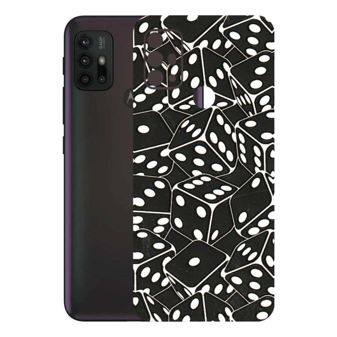 Motorola Phone Skins (All Models) - Big Black Dices - 3D Embossed Finish (L-106) Motorola Moto G30