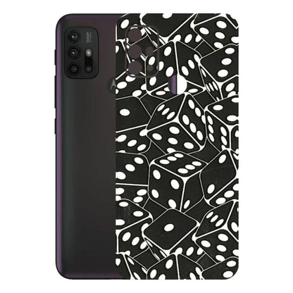 Motorola Phone Skins (All Models) - Big Black Dices - 3D Embossed Finish (L-106) Motorola Moto G30