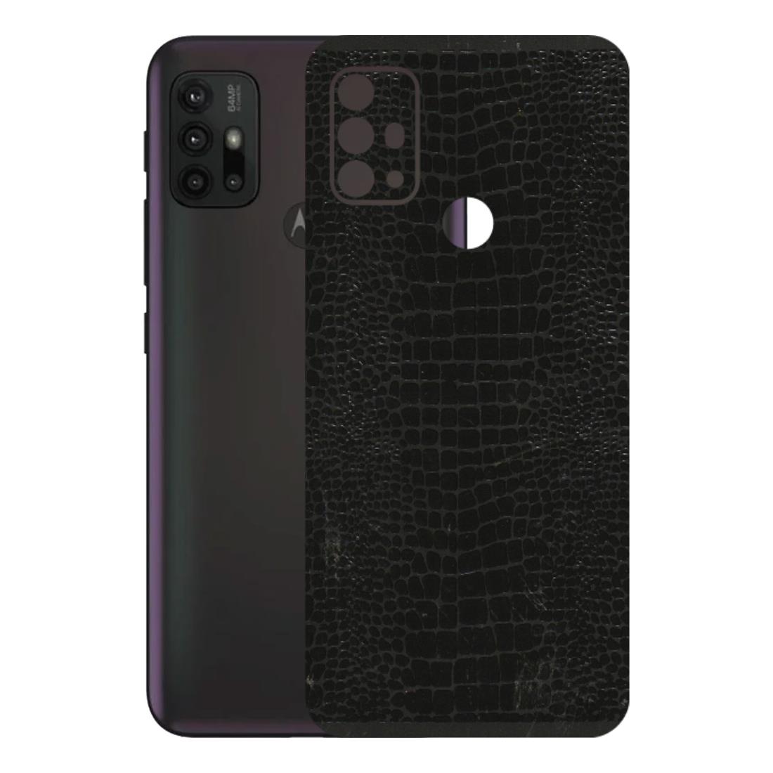 Motorola Phone Skins (All Models) - Snake Leather Black - 3D Embossed Finish (L-107) Motorola Moto G30