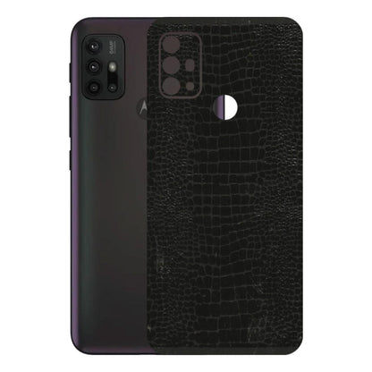 Motorola Phone Skins (All Models) - Snake Leather Black - 3D Embossed Finish (L-107) Motorola Moto G30