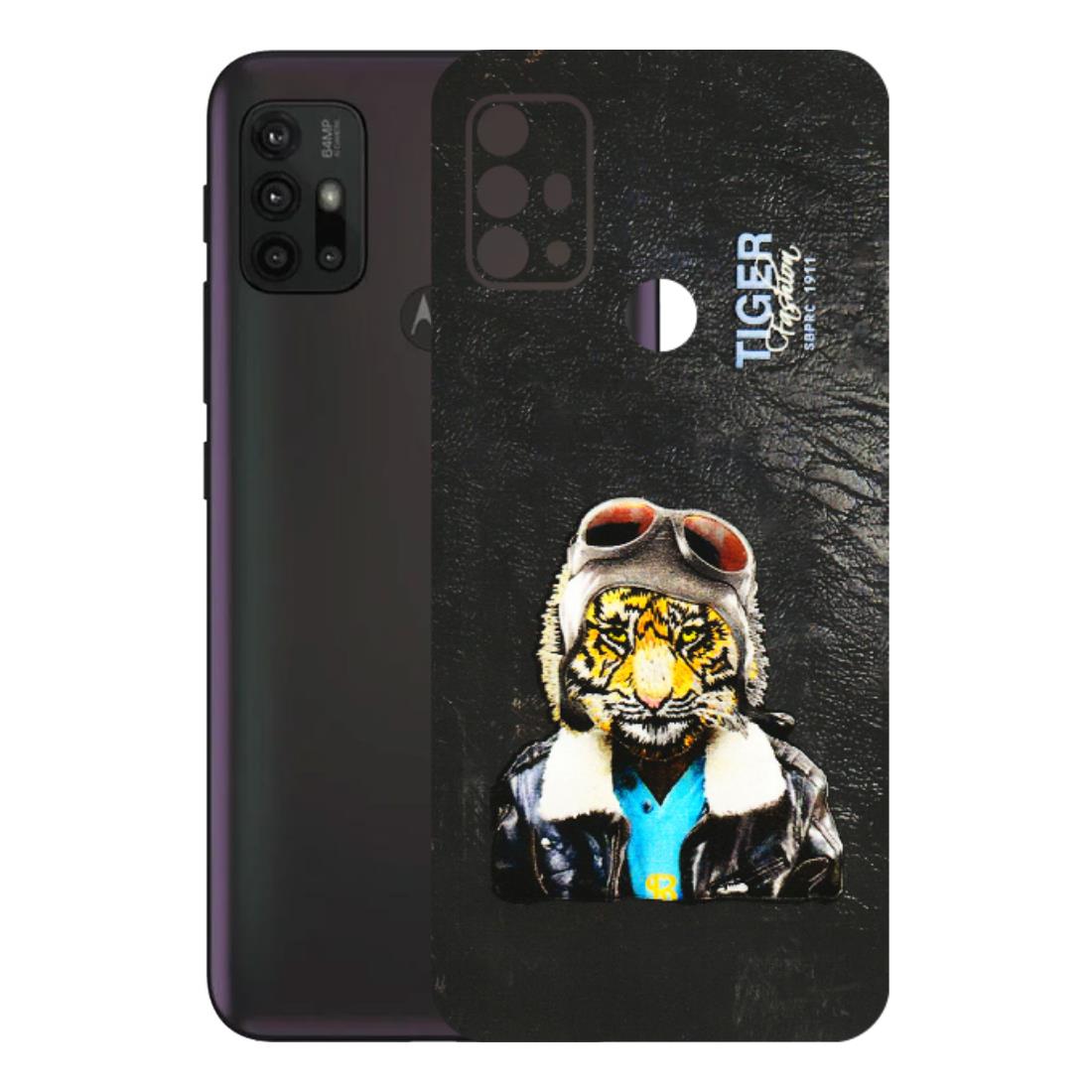 Motorola Phone Skins (All Models) - Rider Tiger - 3D Embossed Finish (L-113) Motorola Moto G30
