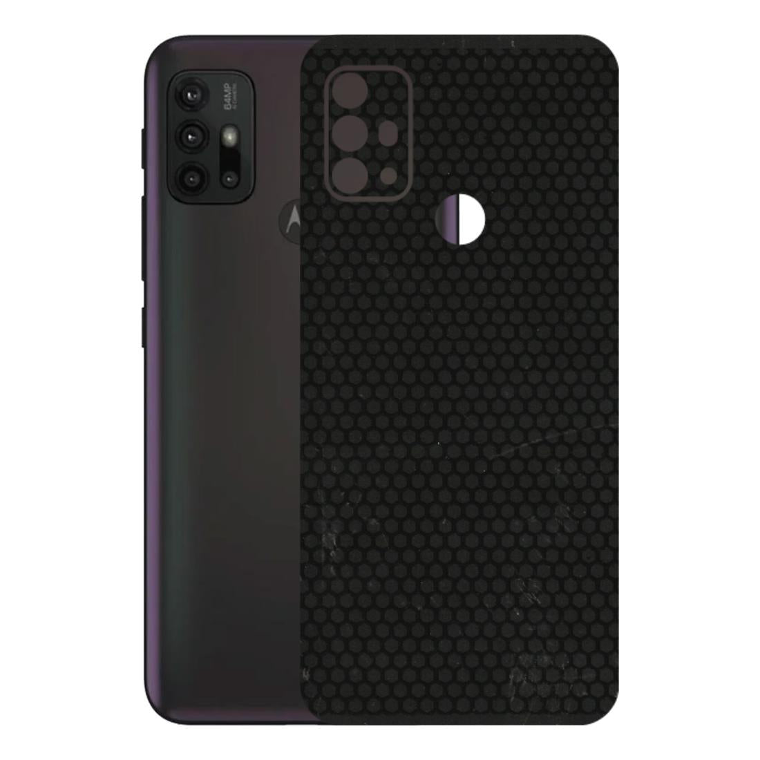 Motorola Phone Skins (All Models) - Black honeycomb - 3D Embossed Finish (L-114) Motorola Moto G30