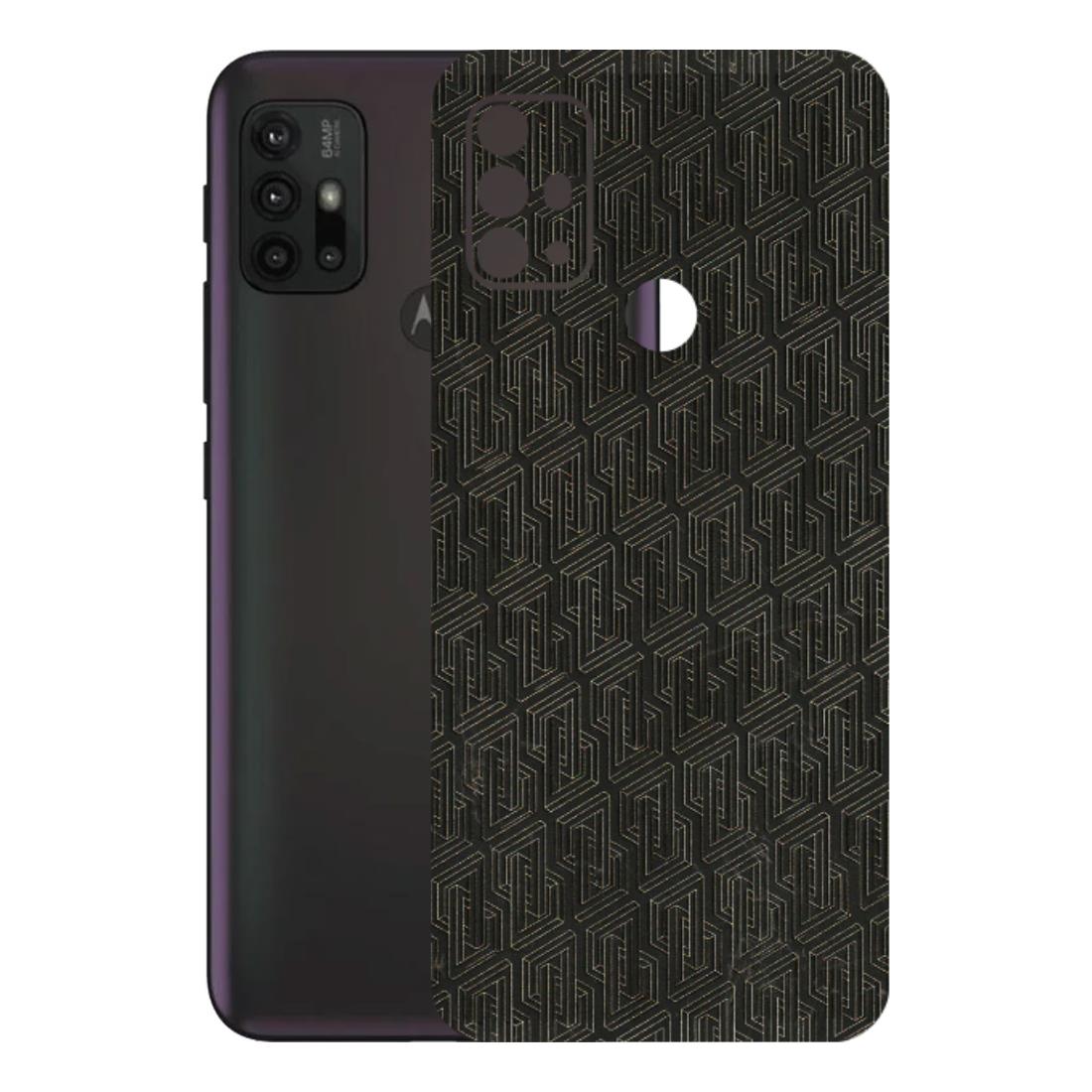 Motorola Phone Skins (All Models) - Black Abstract Pattern - 3D Embossed Finish (L-117) Motorola Moto G30