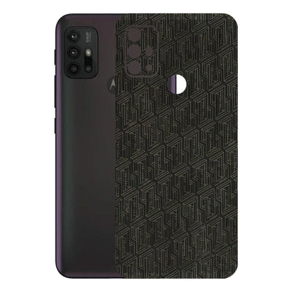 Motorola Phone Skins (All Models) - Black Abstract Pattern - 3D Embossed Finish (L-117) Motorola Moto G30