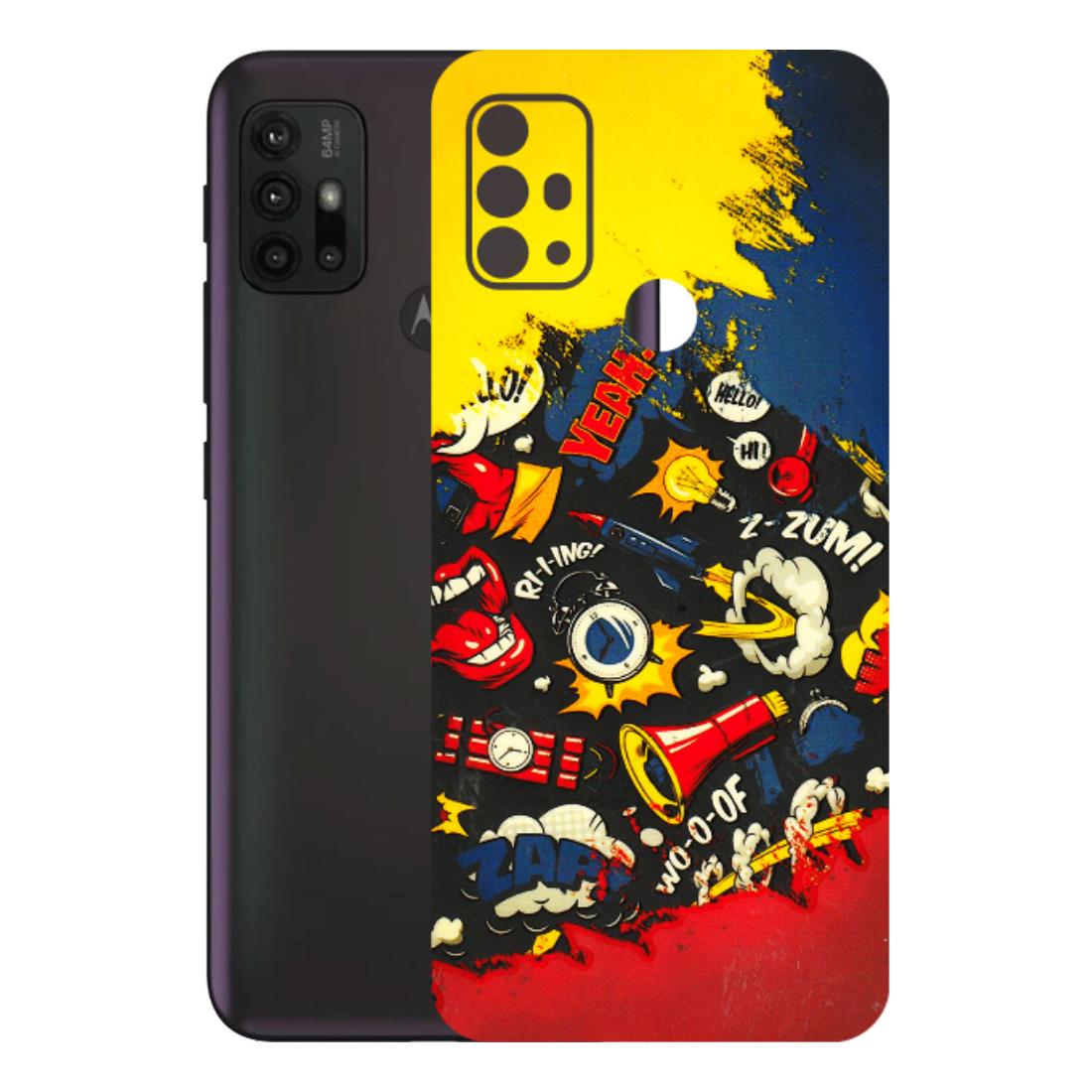 Motorola Phone Skins (All Models) - Pacific Doodle Art - 3D Embossed Finish (L-120) Motorola Moto G30