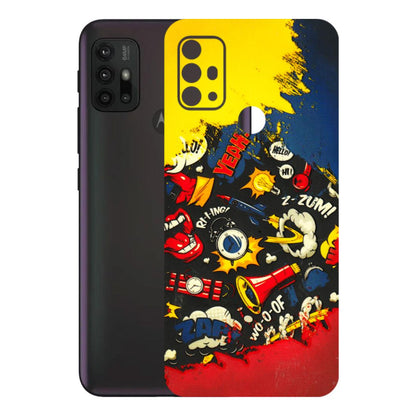 Motorola Phone Skins (All Models) - Pacific Doodle Art - 3D Embossed Finish (L-120) Motorola Moto G30