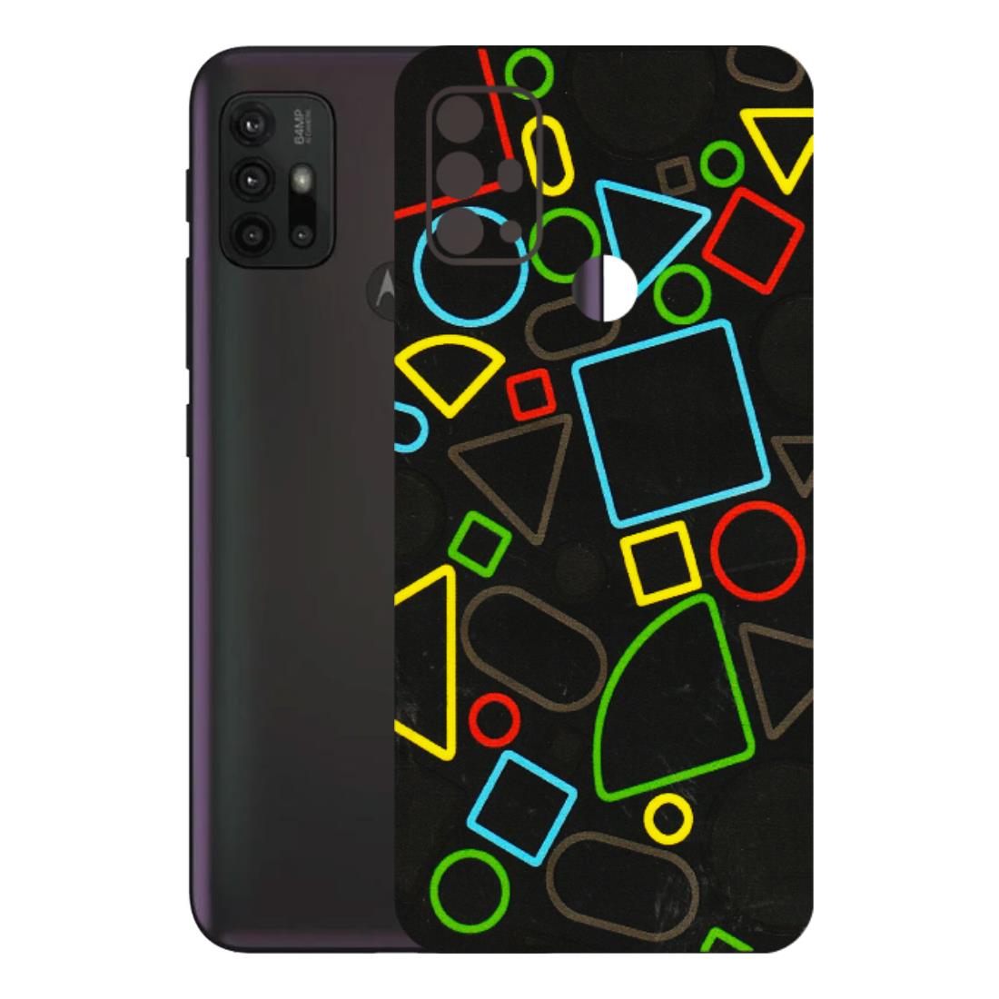 Motorola Phone Skins (All Models) - Black Shapes - 3D Embossed Finish (L-131) Motorola Moto G30