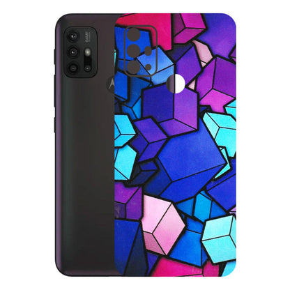 Motorola Phone Skins (All Models) - Cube Doodle - 3D Embossed Finish (L-141) Motorola Moto G30