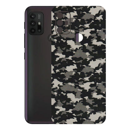 Motorola Phone Skins (All Models) - Black/Grey Camoflaunge - 3D Embossed Finish (L-142) Motorola Moto G30