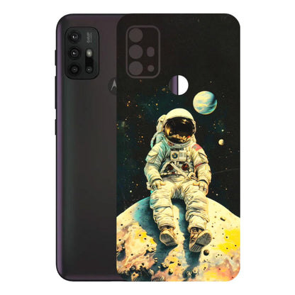 Motorola Phone Skins (All Models) - Astronaut in Space - 3D Embossed Finish (L-16) Motorola Moto G30