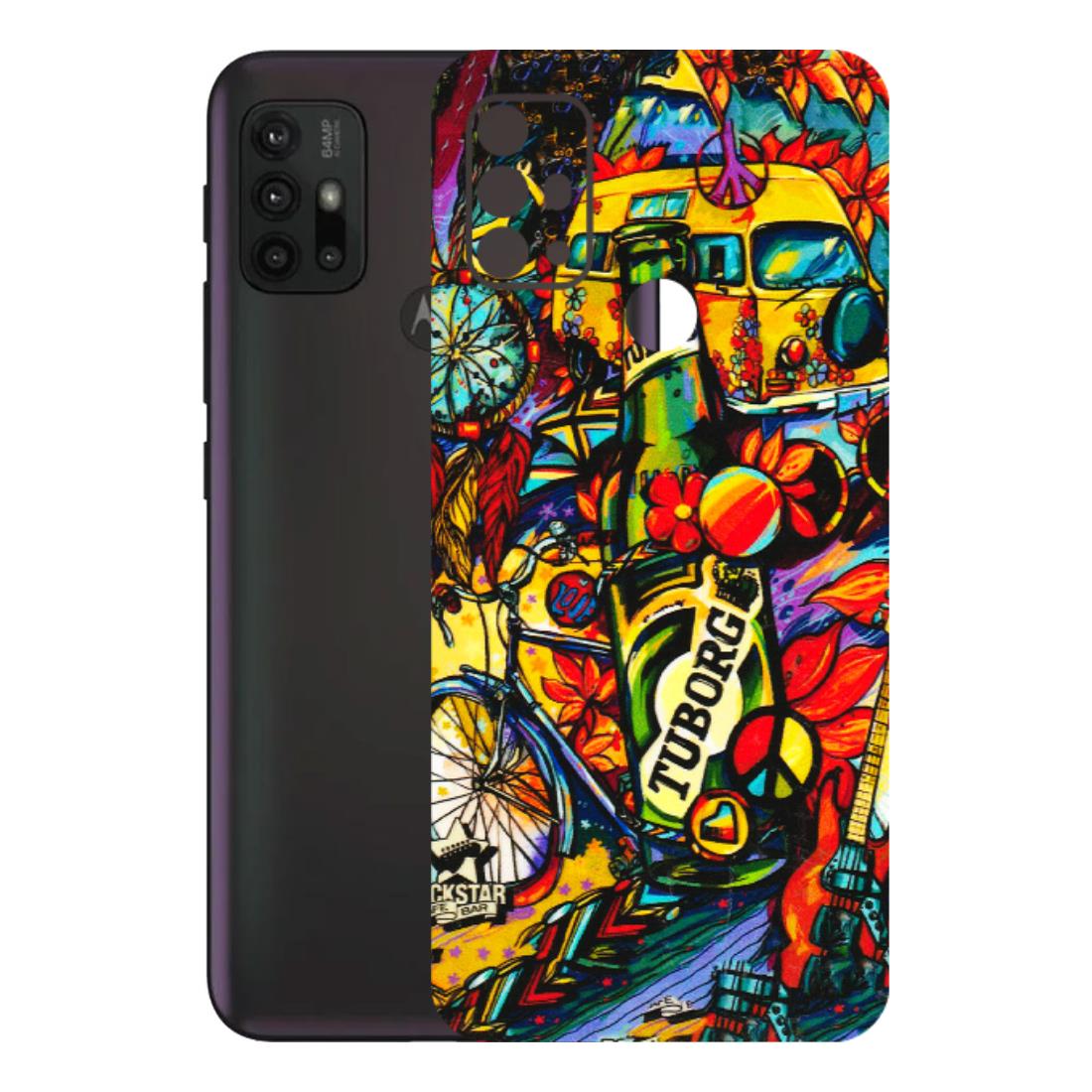 Motorola Phone Skins (All Models) - Cool Beer Bottle - 3D Embossed Finish (L-193) Motorola Moto G30