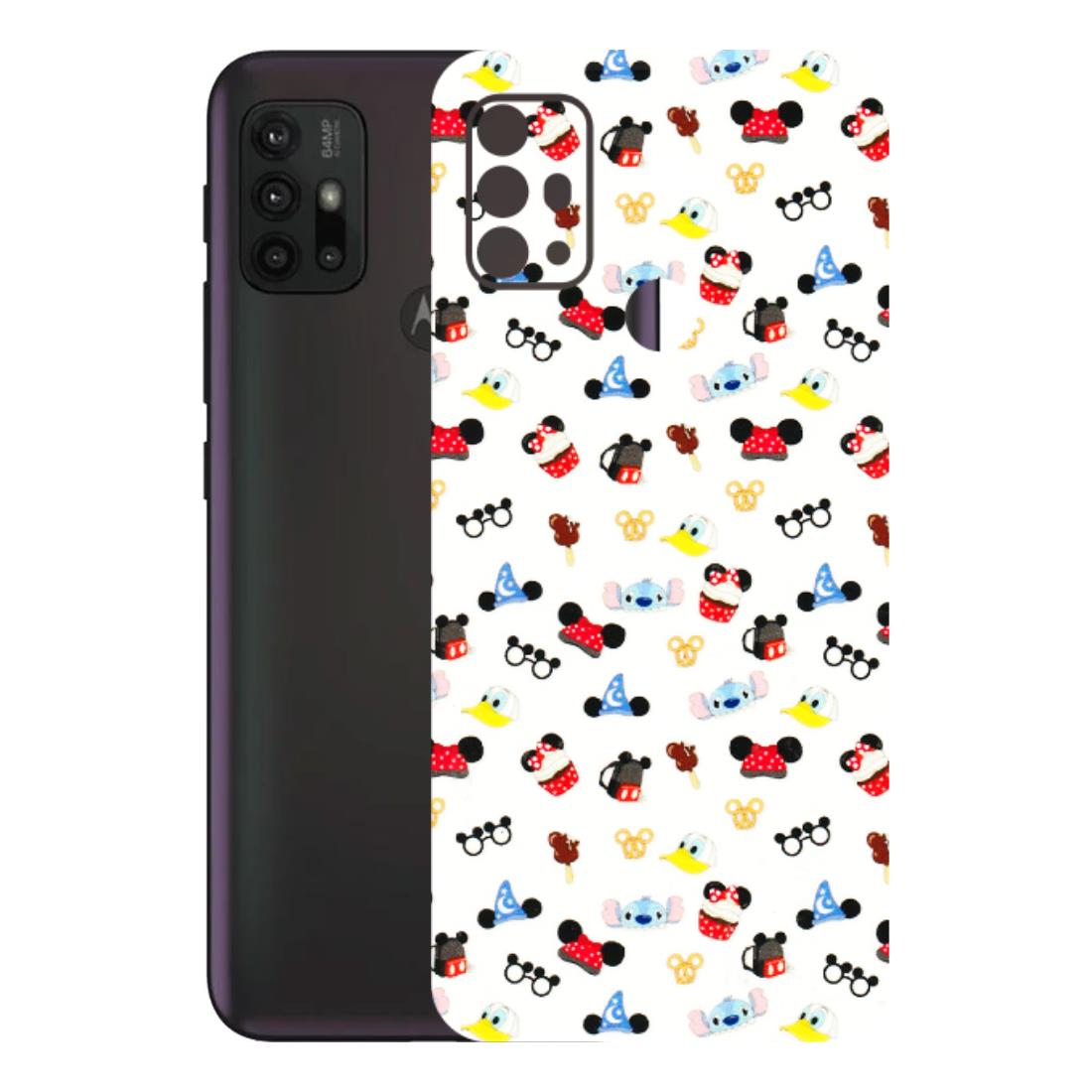Motorola Phone Skins (All Models) - Minnie Mouse & Donald Doodles s - 3D Embossed Finish (L-194) Motorola Moto G30