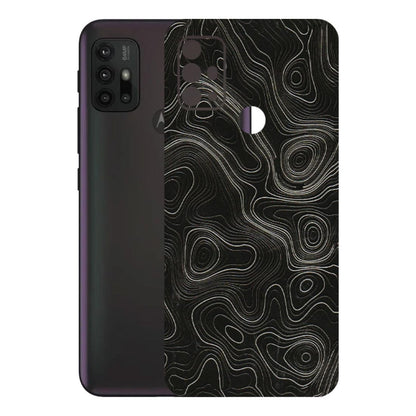Motorola Phone Skins (All Models) - Black Swirl - 3D Embossed Finish (L-196) Motorola Moto G30