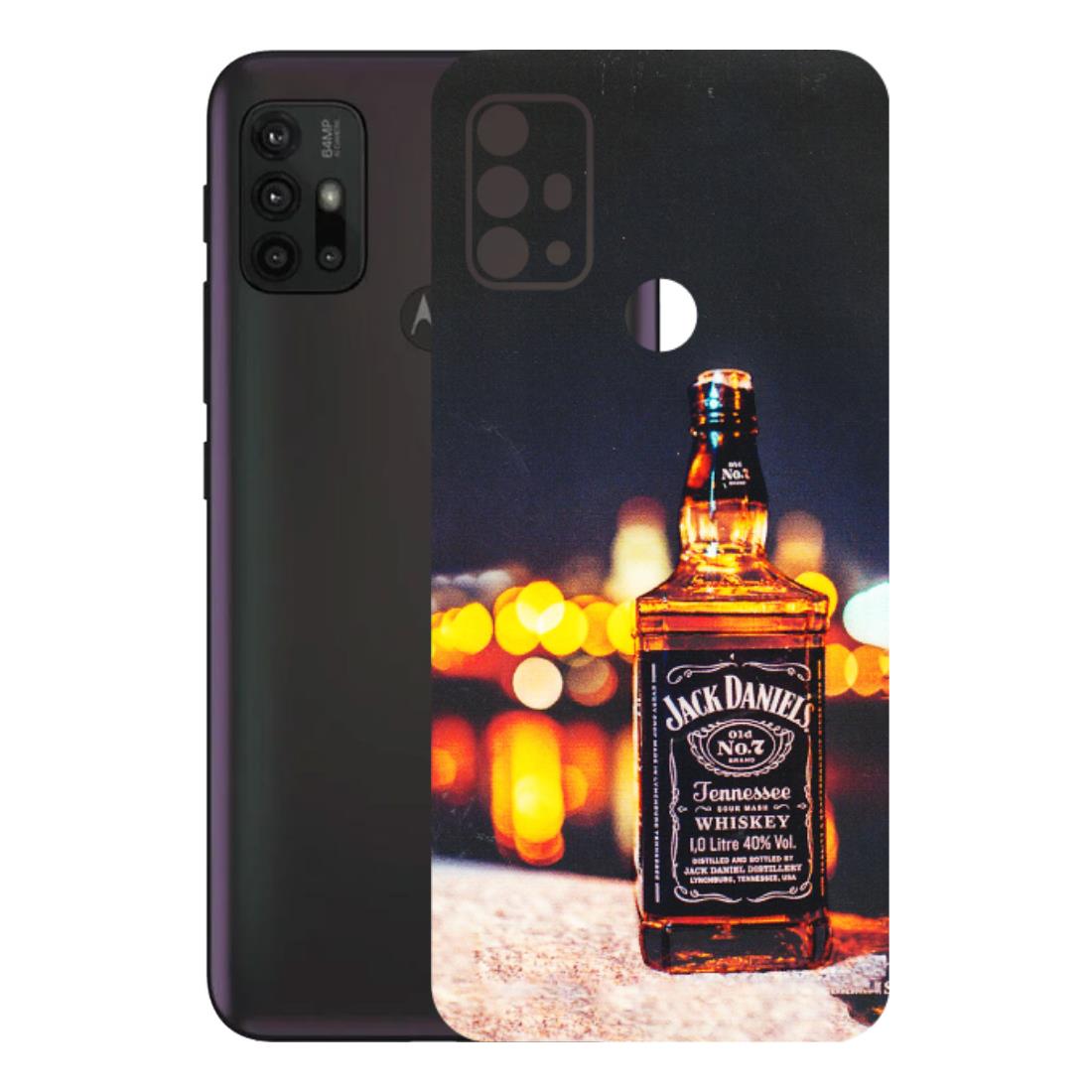 Motorola Phone Skins (All Models) - JD Whiskey Bottle - 3D Embossed Finish (L-20) Motorola Moto G30